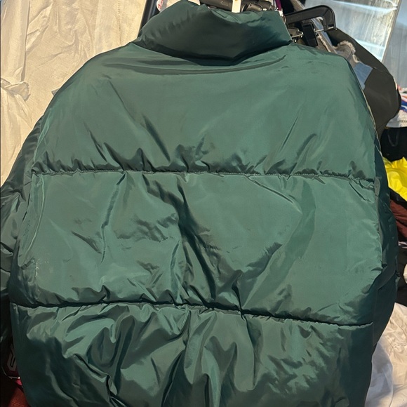 🌺 💚 GREEN TOMMY HILFIGER PUFFER CROP - Picture 6 of 6